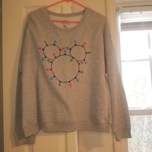 Disney Mickey Mouse Holiday Light Pullover Sweatshirt - NWT
